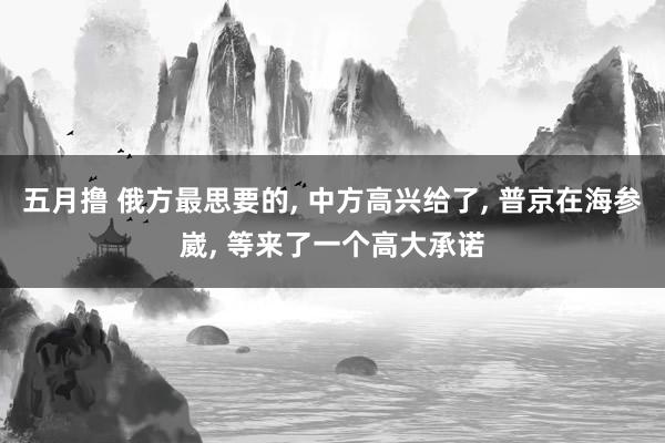 五月撸 俄方最思要的， 中方高兴给了， 普京在海参崴， 等来了一个高大承诺