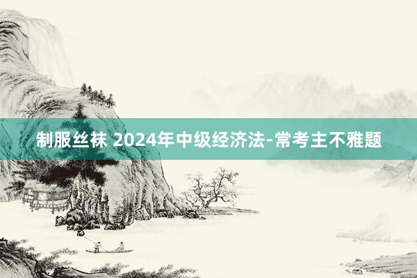 制服丝袜 2024年中级经济法-常考主不雅题