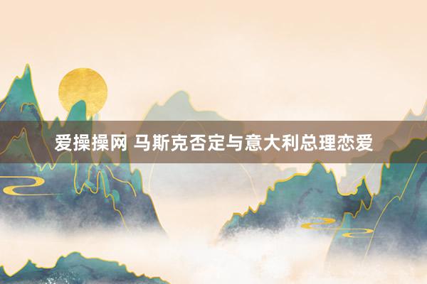 爱操操网 马斯克否定与意大利总理恋爱