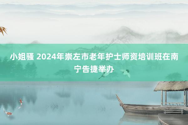 小姐骚 2024年崇左市老年护士师资培训班在南宁告捷举办