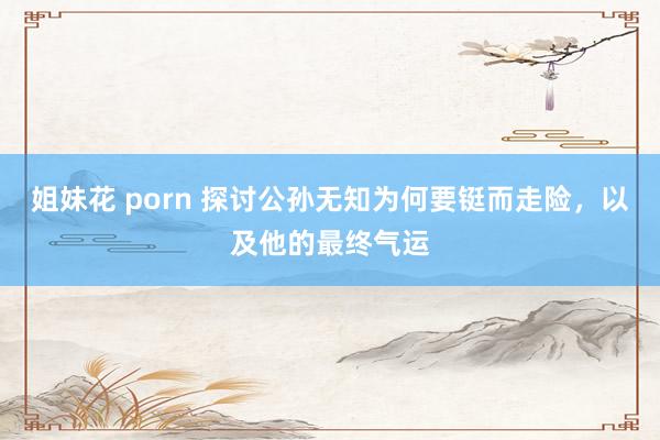 姐妹花 porn 探讨公孙无知为何要铤而走险，以及他的最终气运