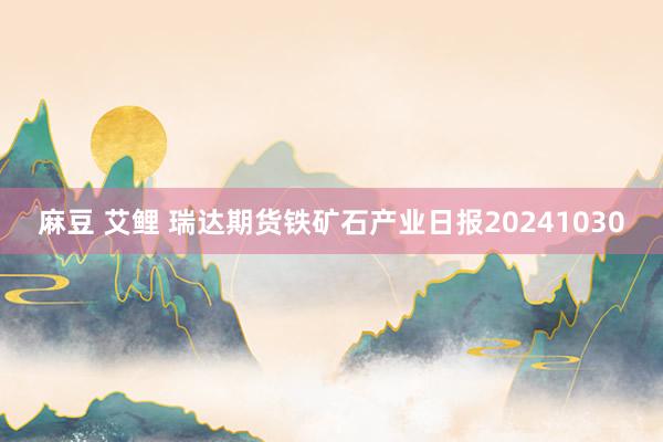 麻豆 艾鲤 瑞达期货铁矿石产业日报20241030