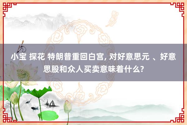 小宝 探花 特朗普重回白宫， 对好意思元 、好意思股和众人买卖意味着什么?