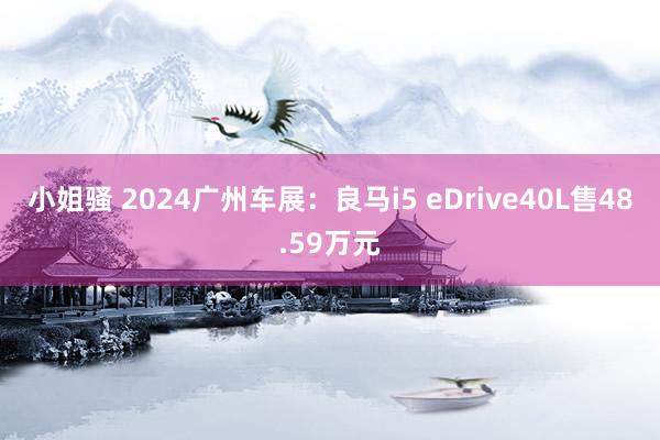 小姐骚 2024广州车展：良马i5 eDrive40L售48.59万元