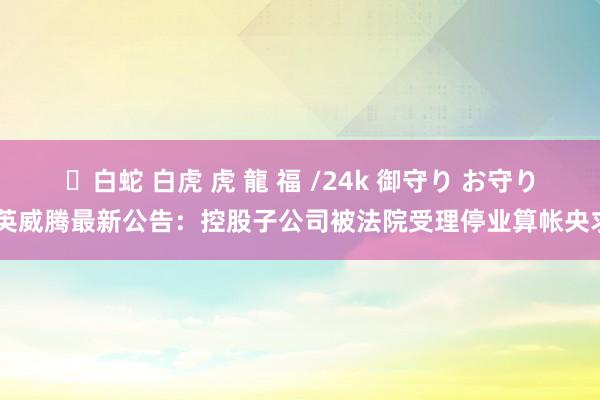 ✨白蛇 白虎 虎 龍 福 /24k 御守り お守り 英威腾最新公告：控股子公司被法院受理停业算帐央求