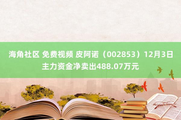 海角社区 免费视频 皮阿诺（002853）12月3日主力资金净卖出488.07万元