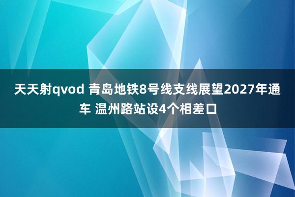 天天射qvod 青岛地铁8号线支线展望2027年通车 温州路站设4个相差口