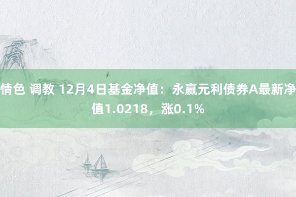 情色 调教 12月4日基金净值：永赢元利债券A最新净值1.0218，涨0.1%