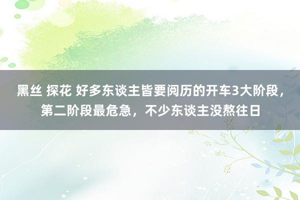 黑丝 探花 好多东谈主皆要阅历的开车3大阶段，第二阶段最危急，不少东谈主没熬往日