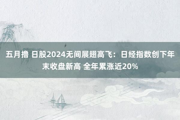 五月撸 日股2024无间展翅高飞：日经指数创下年末收盘新高 全年累涨近20%