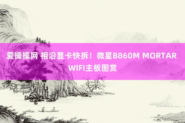 爱操操网 相沿显卡快拆！微星B860M MORTAR WIFI主板图赏