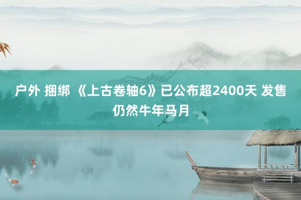 户外 捆绑 《上古卷轴6》已公布超2400天 发售仍然牛年马月