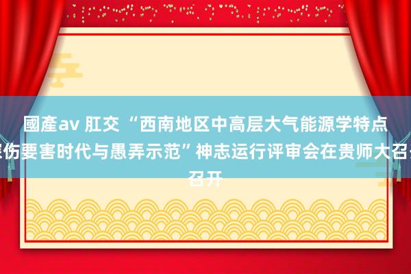 國產av 肛交 “西南地区中高层大气能源学特点探伤要害时代与愚弄示范”神志运行评审会在贵师大召开